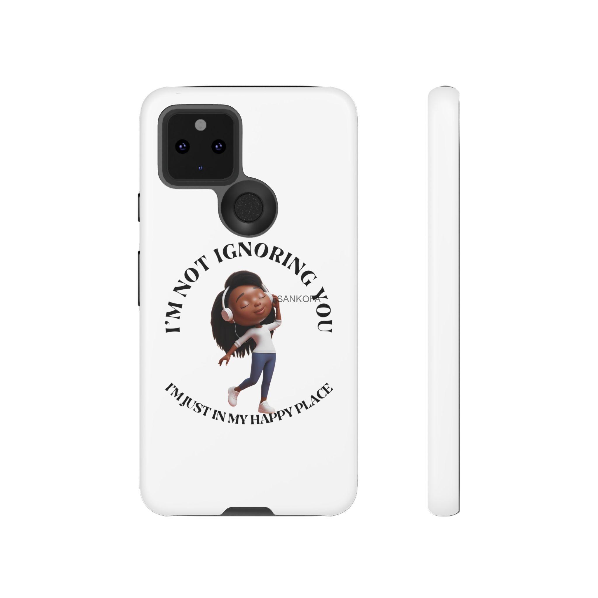 Happy Place Phone Case - 'I'm Not Ignoring You' Her - Image 45