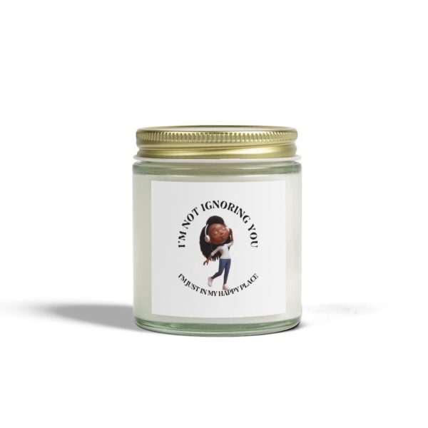 In My Happy Place (Sista version) Scented Candles, Coconut Apricot Wax (4oz, 9oz)