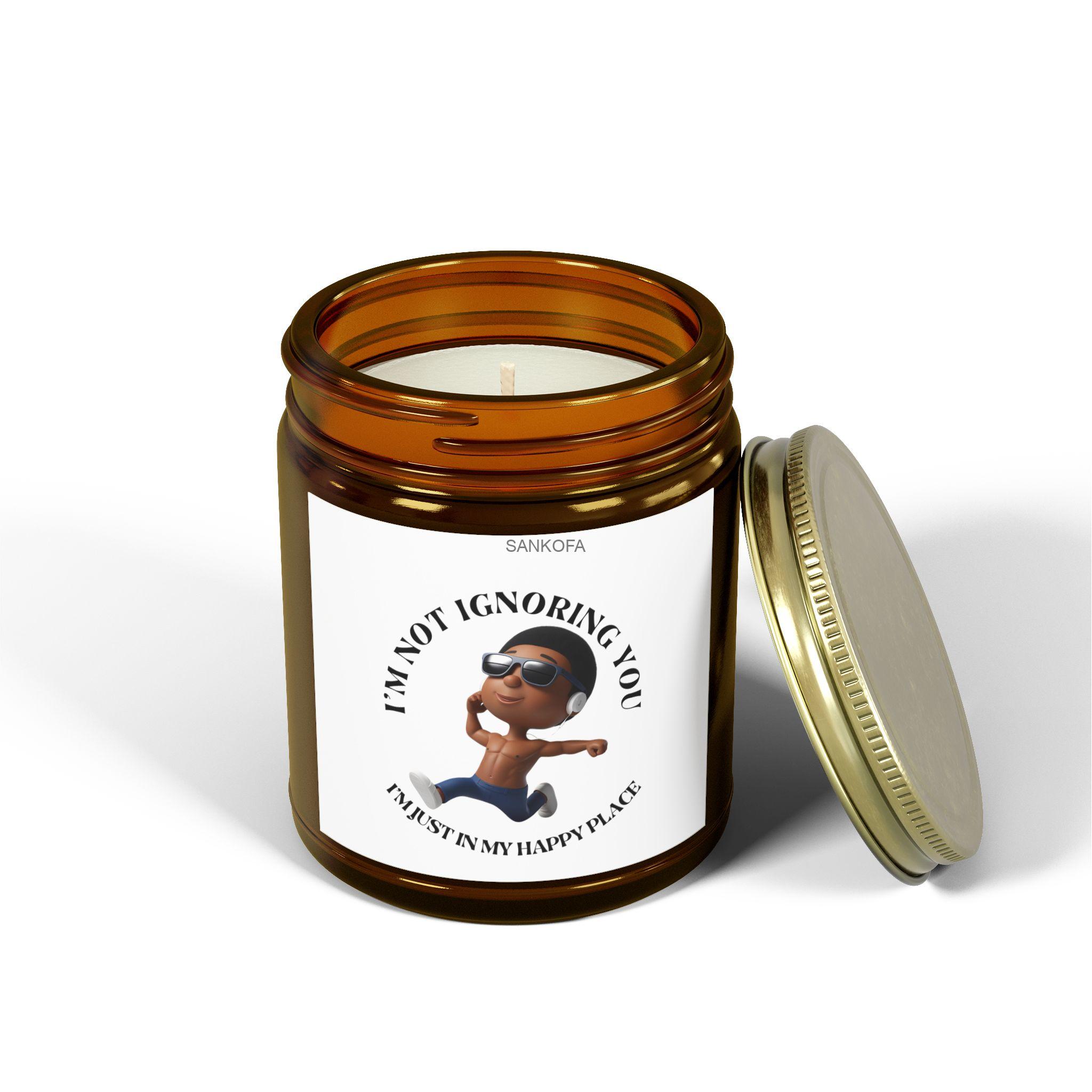 In My Happy Place (Brotha version) Scented Candles, Coconut Apricot Wax (4oz, 9oz) - Image 70