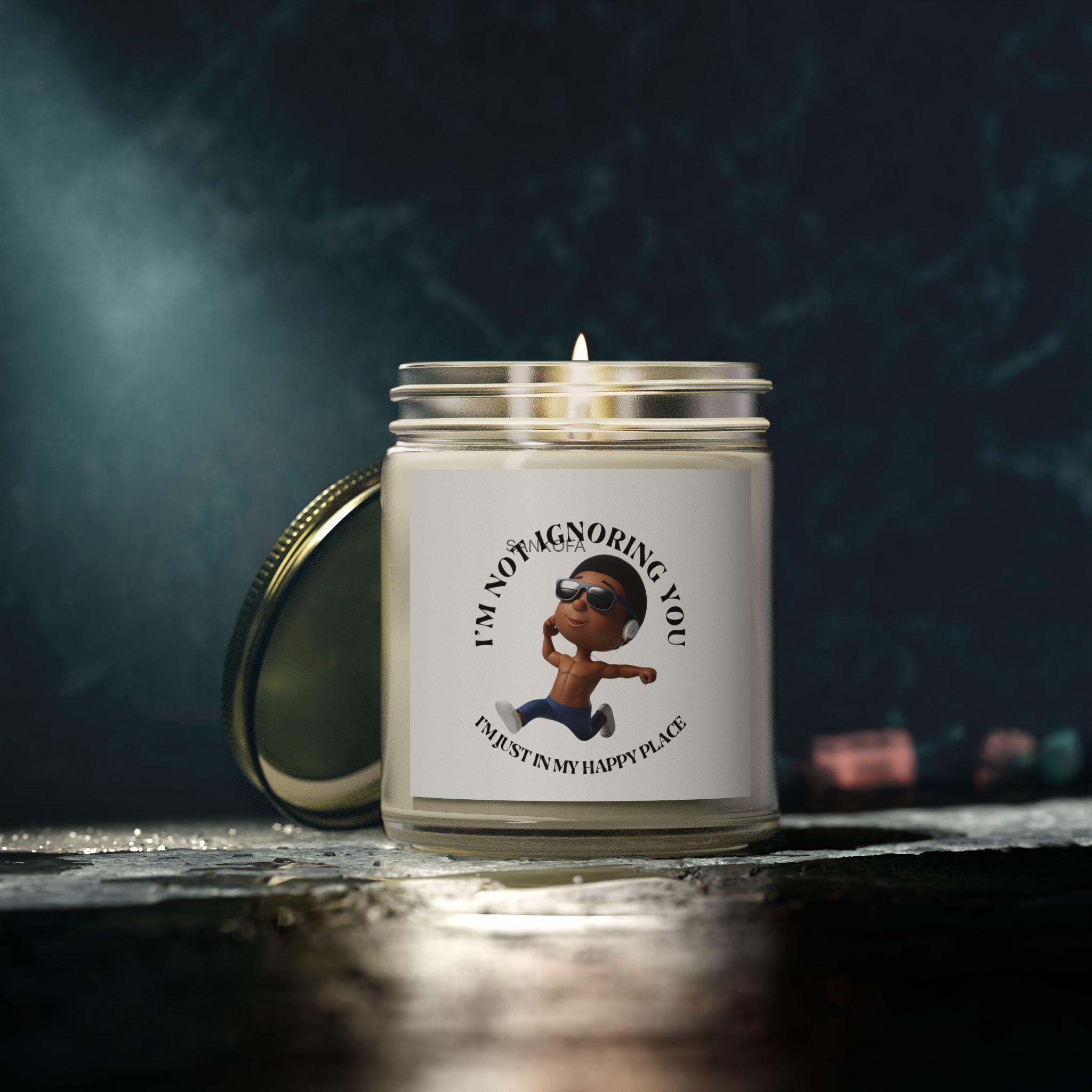 In My Happy Place (Brotha version) Scented Candles, Coconut Apricot Wax (4oz, 9oz) - Image 12