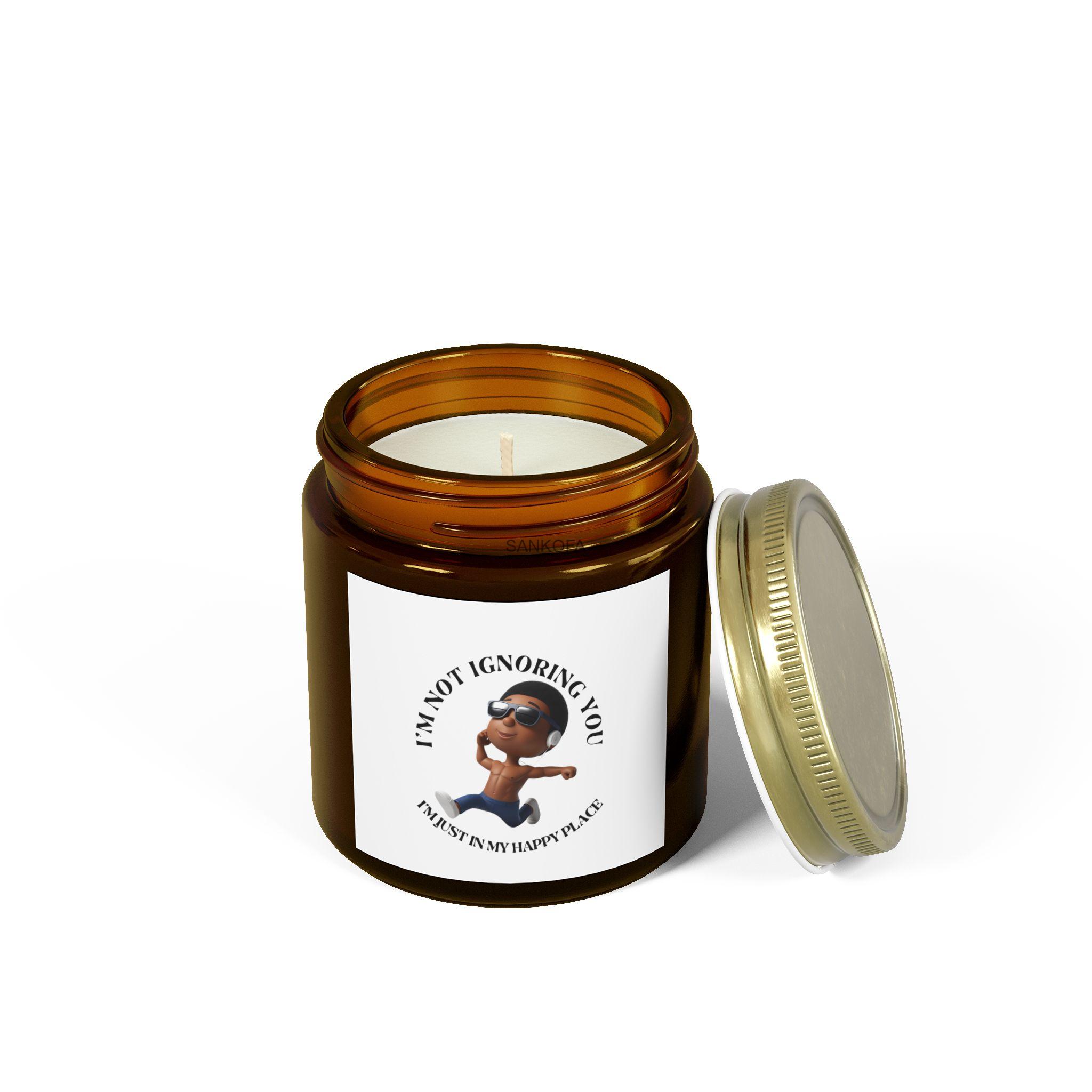 In My Happy Place (Brotha version) Scented Candles, Coconut Apricot Wax (4oz, 9oz) - Image 110