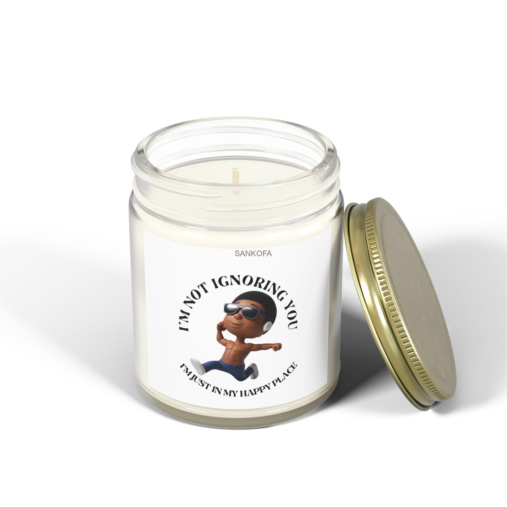 In My Happy Place (Brotha version) Scented Candles, Coconut Apricot Wax (4oz, 9oz) - Image 14