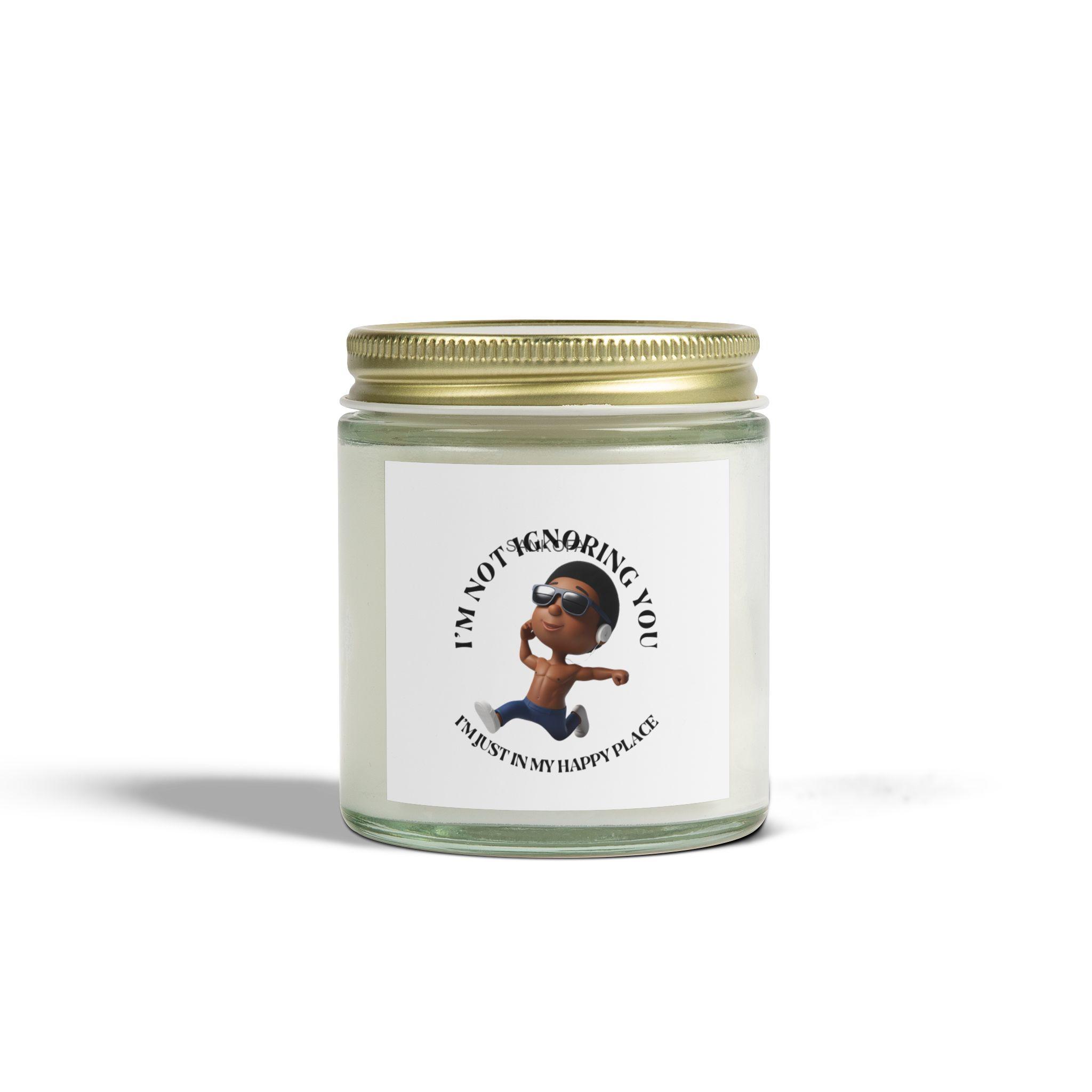 In My Happy Place (Brotha version) Scented Candles, Coconut Apricot Wax (4oz, 9oz) - Image 85